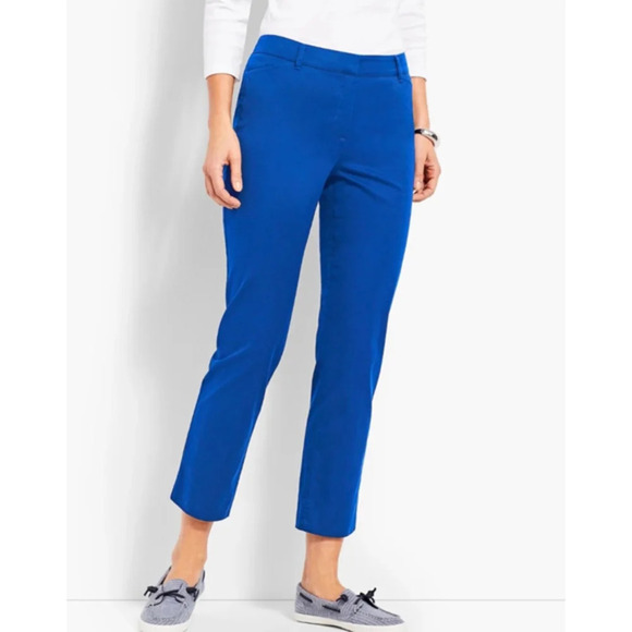 Women's Talbots Petite Blue Crop Pants Size 2P‎ THE PERFECT CROP - Picture 1 of 8